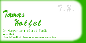 tamas wolfel business card